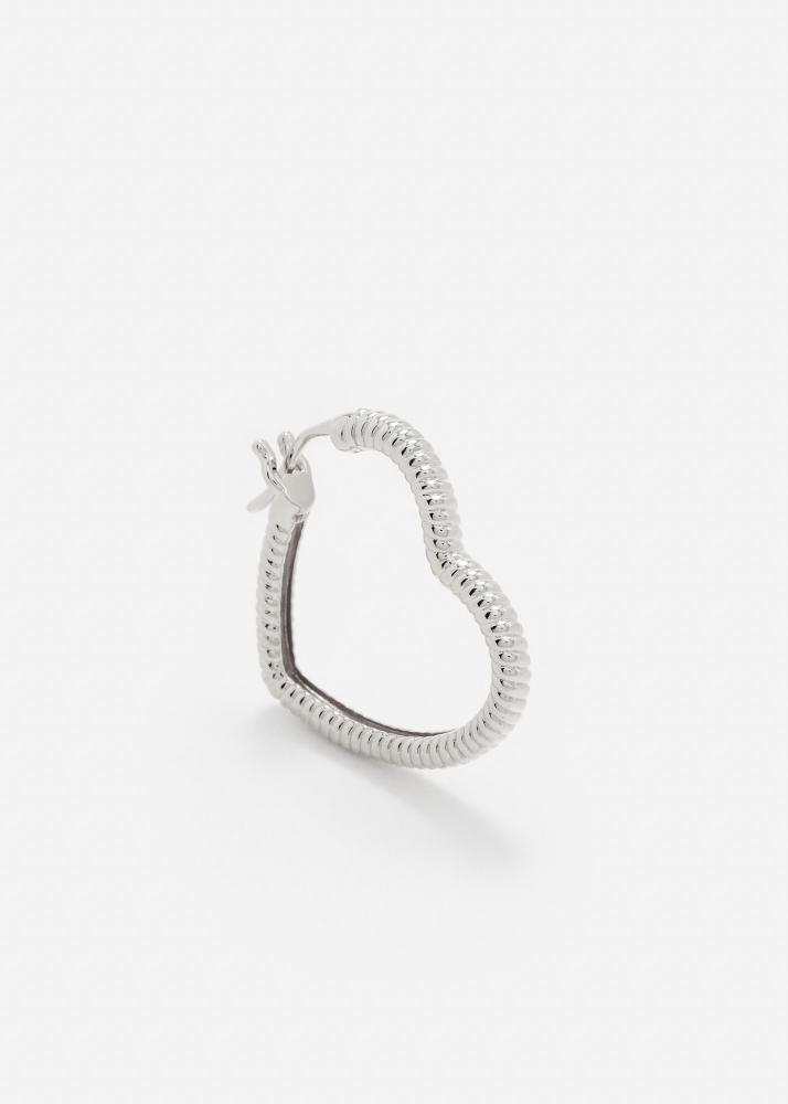 CRÉOLE COEUR RAYURES OR BLANC