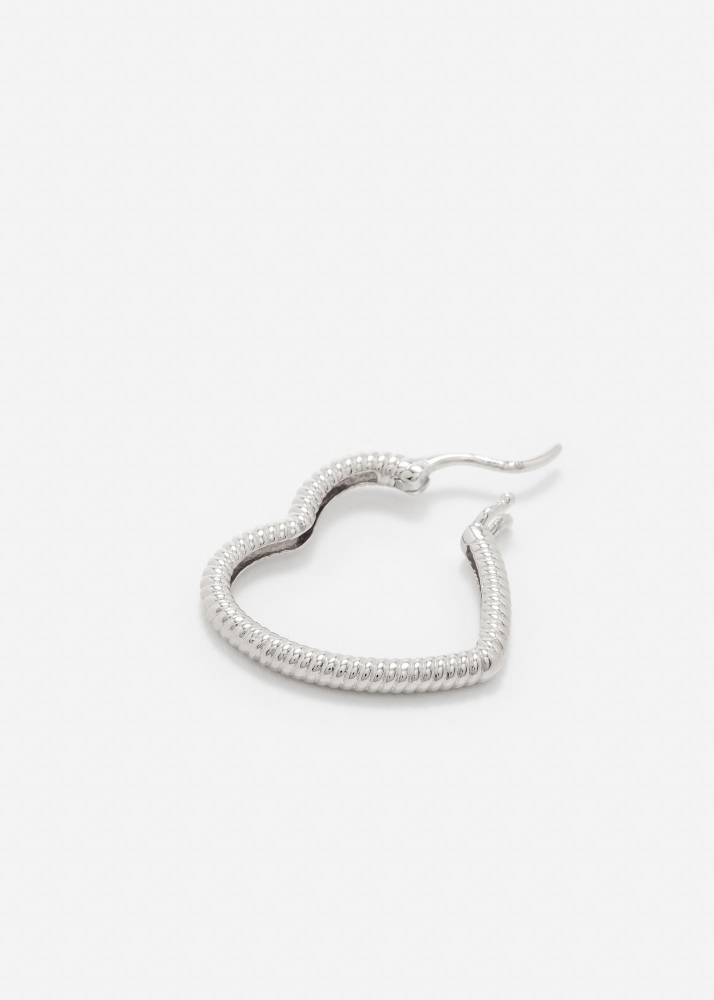 CRÉOLE COEUR RAYURES OR BLANC