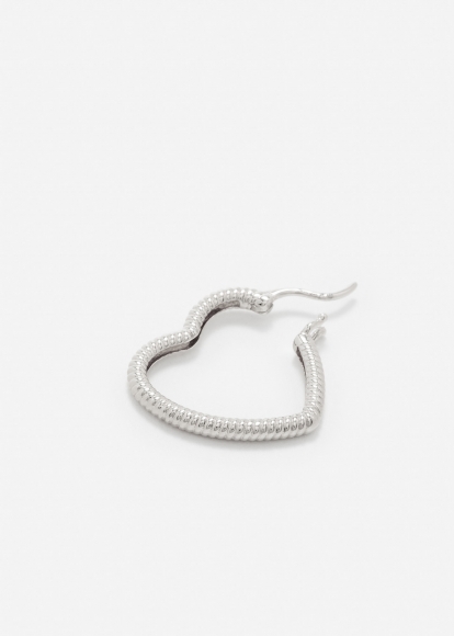 CRÉOLE COEUR RAYURES OR BLANC