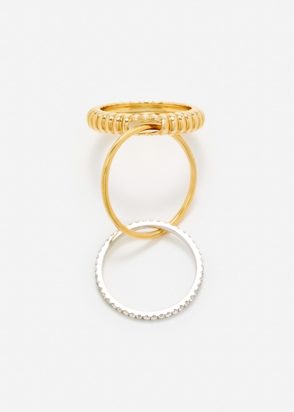 BAGUE UN DEUX TROIS BERLINGOT PM OR JAUNE