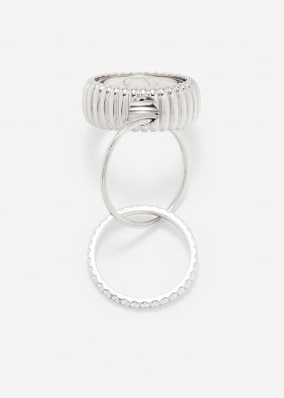 BAGUE UN DEUX TROIS BERLINGOT GM OR BLANC