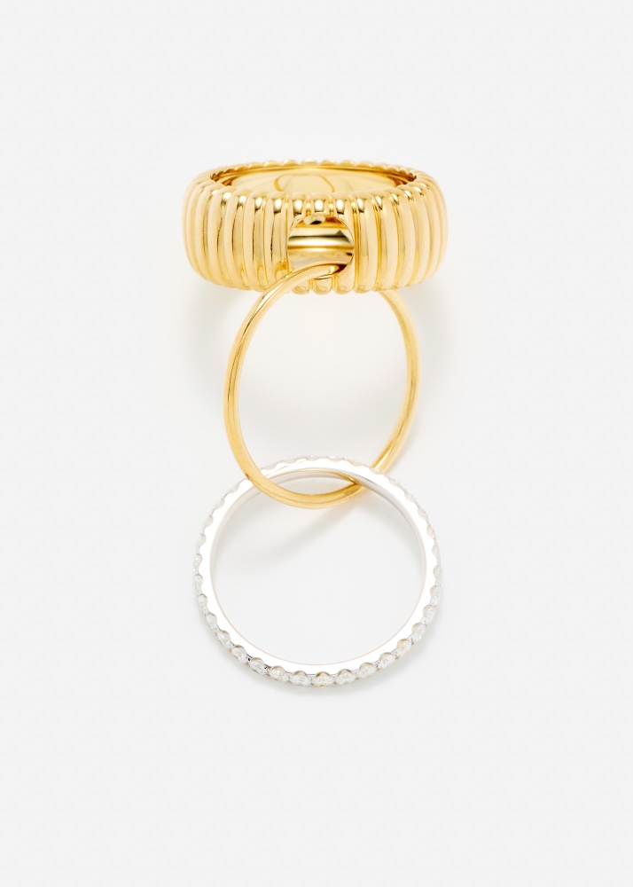 BAGUE UN DEUX TROIS BERLINGOT GM OR JAUNE