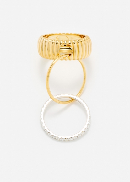 BAGUE UN DEUX TROIS BERLINGOT GM OR JAUNE