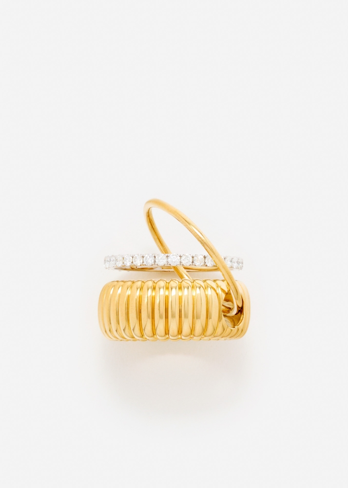 BAGUE UN DEUX TROIS BERLINGOT GM OR JAUNE