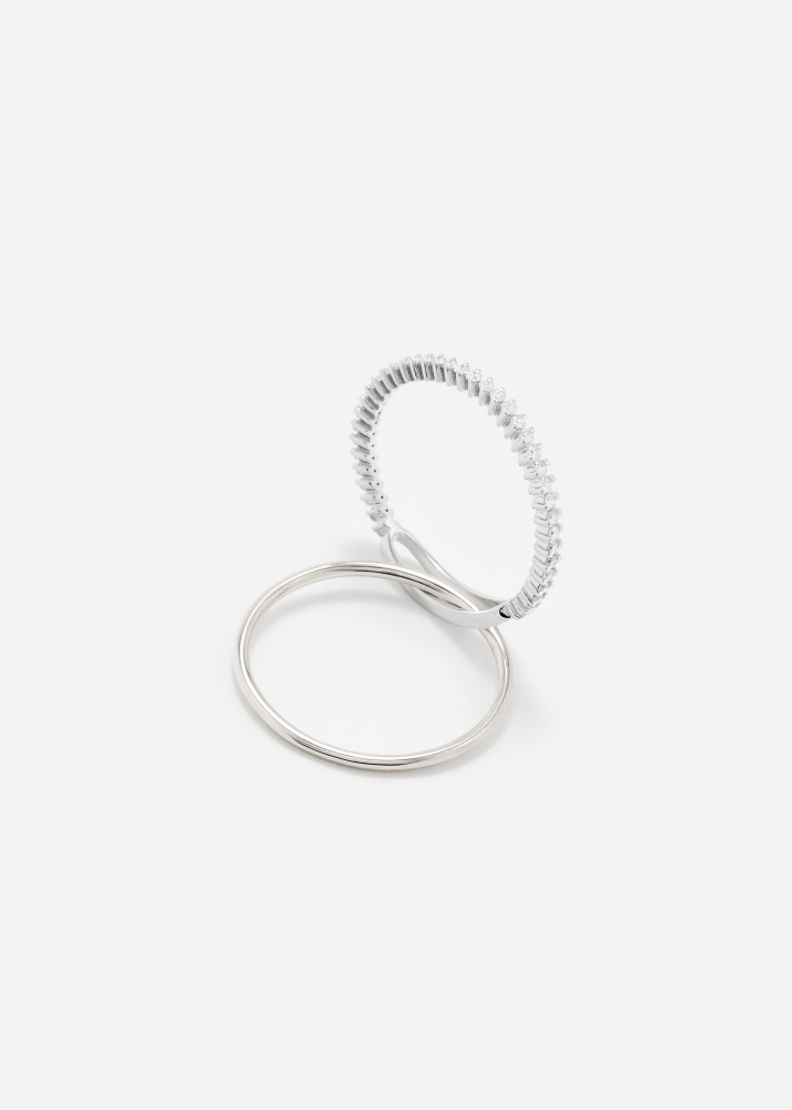 BAGUE UN DEUX PM OR BLANC