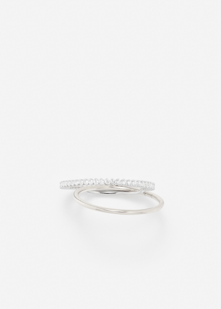 BAGUE UN DEUX PM OR BLANC