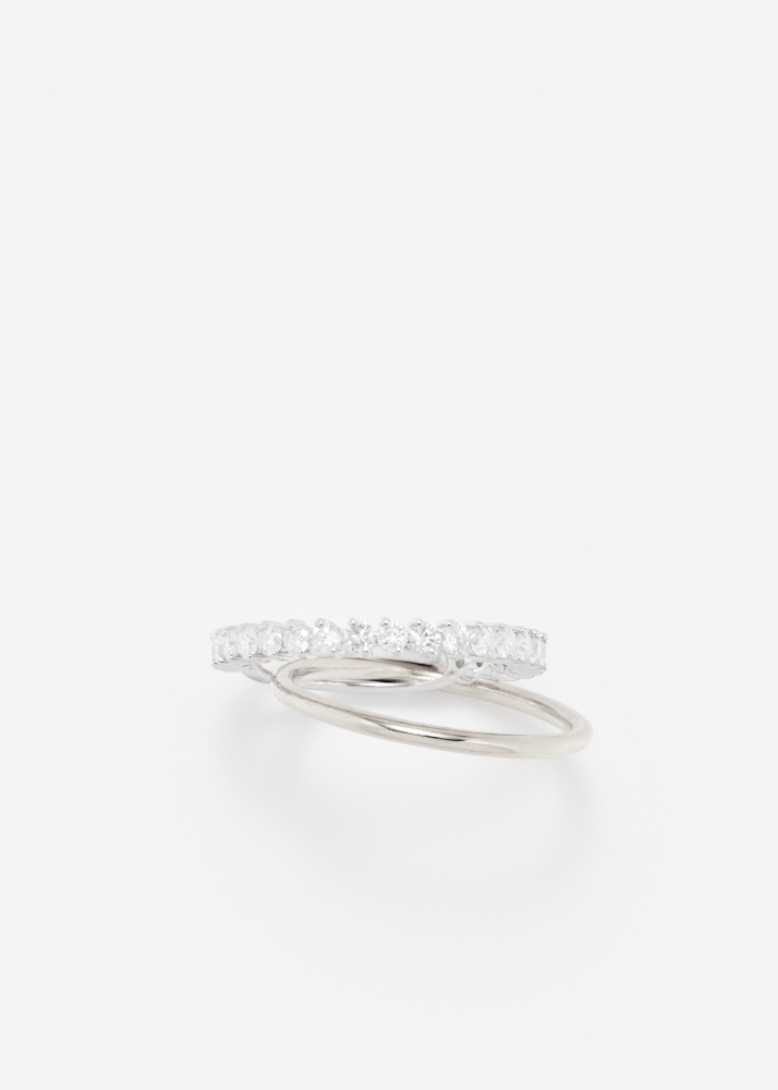 BAGUE UN DEUX GM OR BLANC