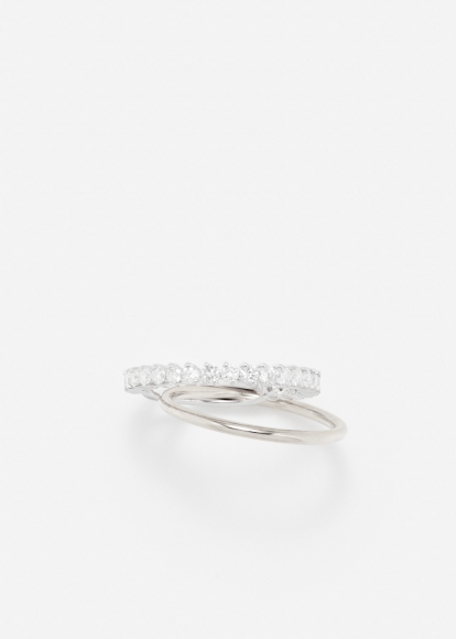 BAGUE UN DEUX GM OR BLANC