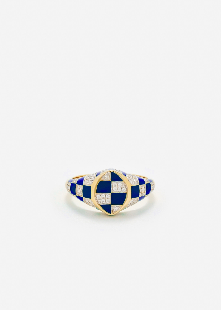 BABY CHEVALIÈRE MARQUISE DAMIER LAPIS OR JAUNE