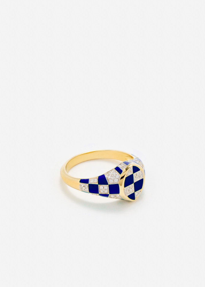 BABY CHEVALIÈRE MARQUISE DAMIER LAPIS OR JAUNE