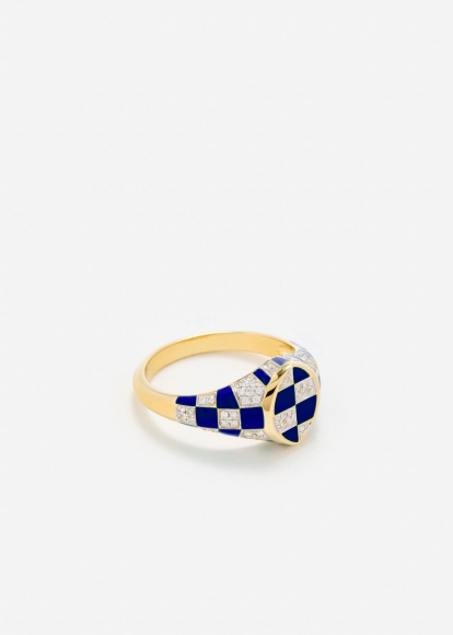 BABY CHEVALIÈRE MARQUISE DAMIER LAPIS OR JAUNE