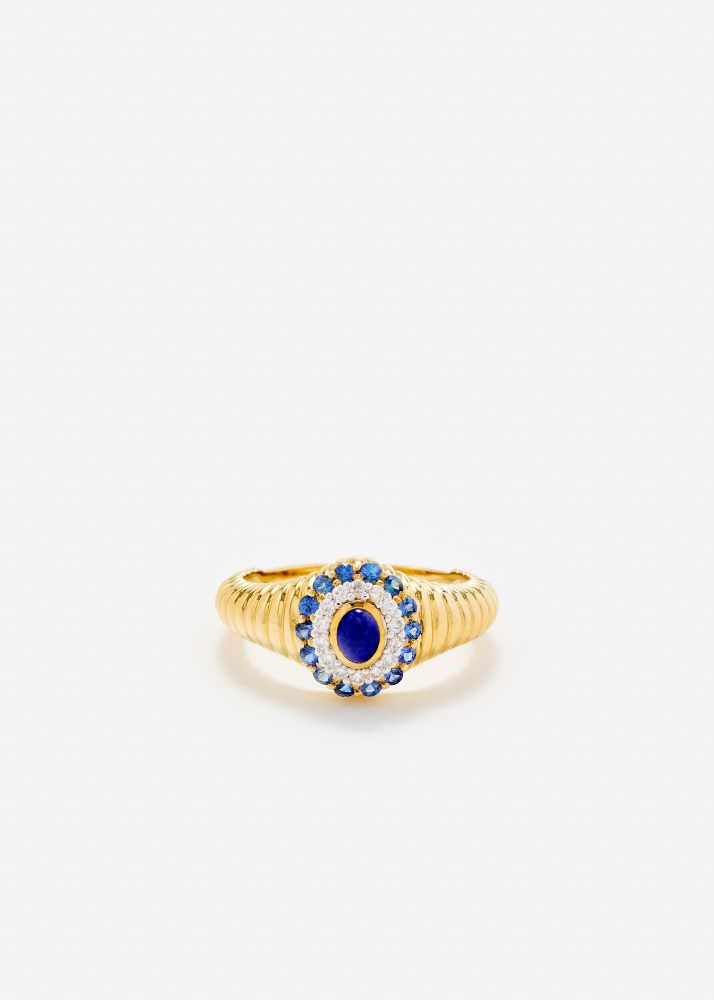 BABY CHEVALIÈRE BERLINGOT POMPADOUR LAPIS LAZULI OR JAUNE