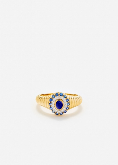 BABY CHEVALIÈRE BERLINGOT POMPADOUR LAPIS LAZULI OR JAUNE