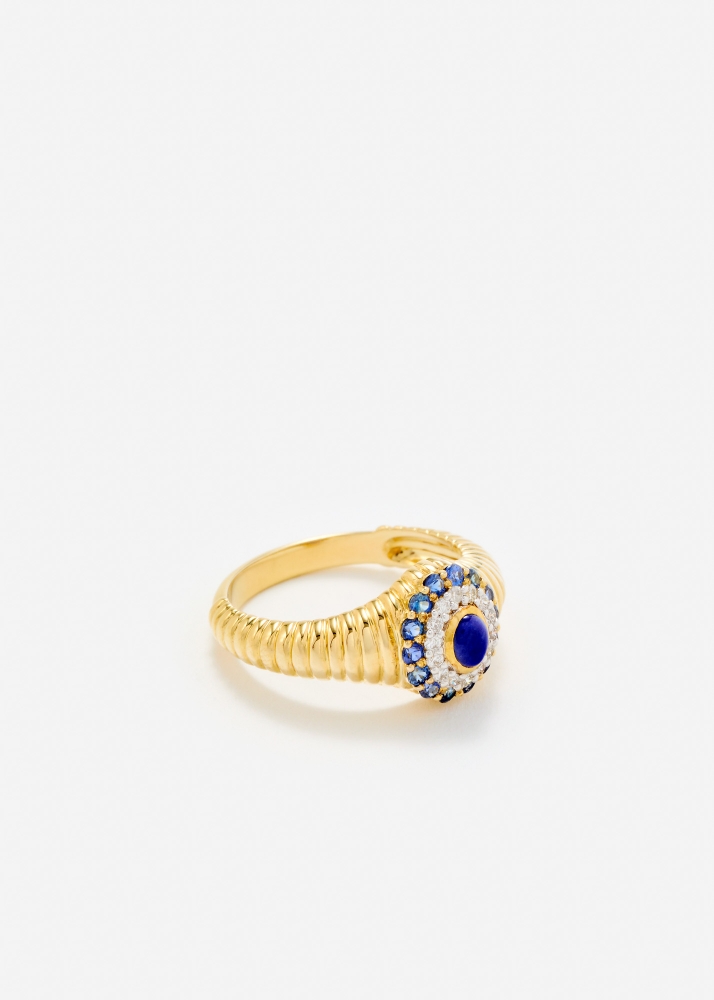 BABY CHEVALIÈRE BERLINGOT POMPADOUR LAPIS LAZULI OR JAUNE
