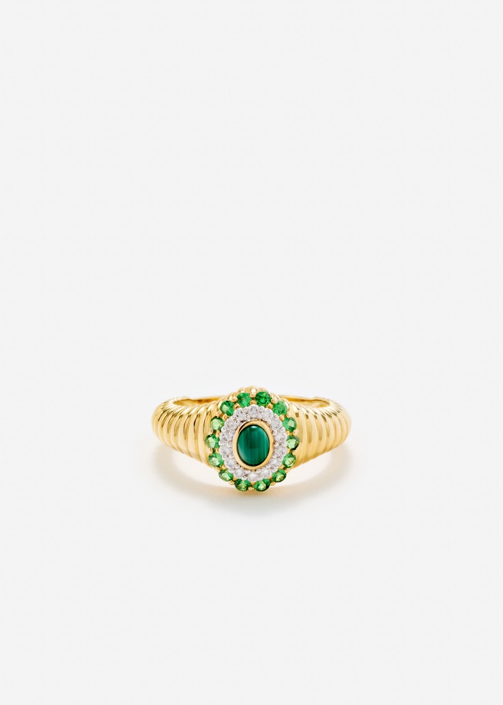 BABY CHEVALIÈRE BERLINGOT POMPADOUR MALACHITE OR JAUNE