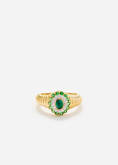 BABY CHEVALIÈRE BERLINGOT POMPADOUR MALACHITE OR JAUNE