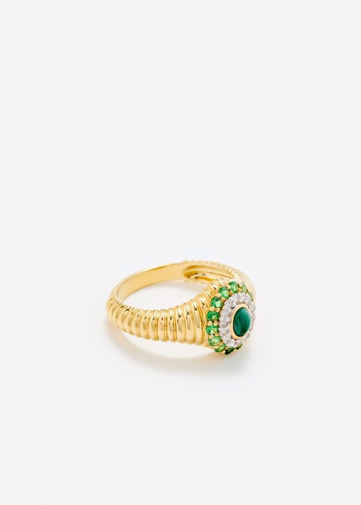 BABY CHEVALIÈRE BERLINGOT POMPADOUR MALACHITE OR JAUNE
