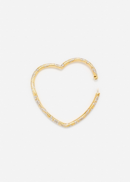 BRACELET JONC COEUR FLEURI 2 ORS