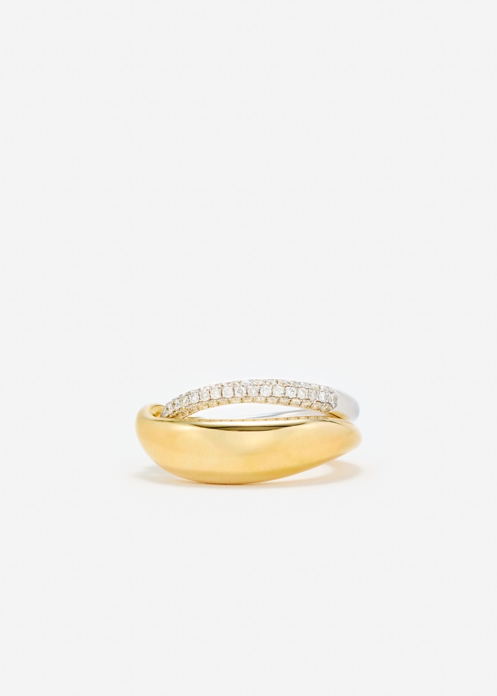 BAGUE EMBRASSÉE DIAMANTS 2 ORS