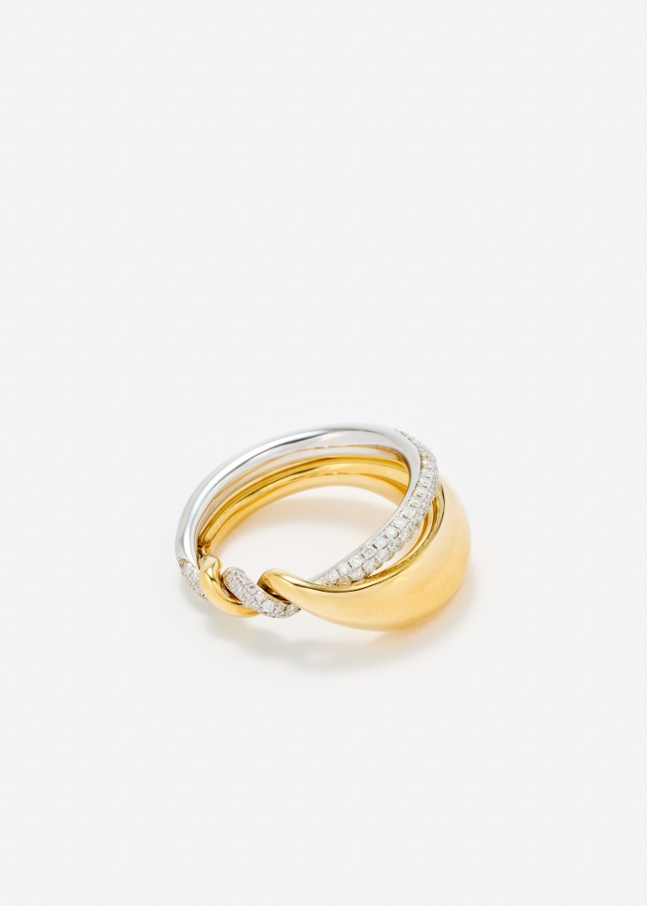 BAGUE EMBRASSÉE DIAMANTS 2 ORS