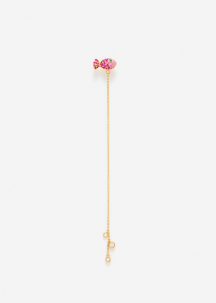BOUTONNIÈRE PETIT POISSON OR JAUNE