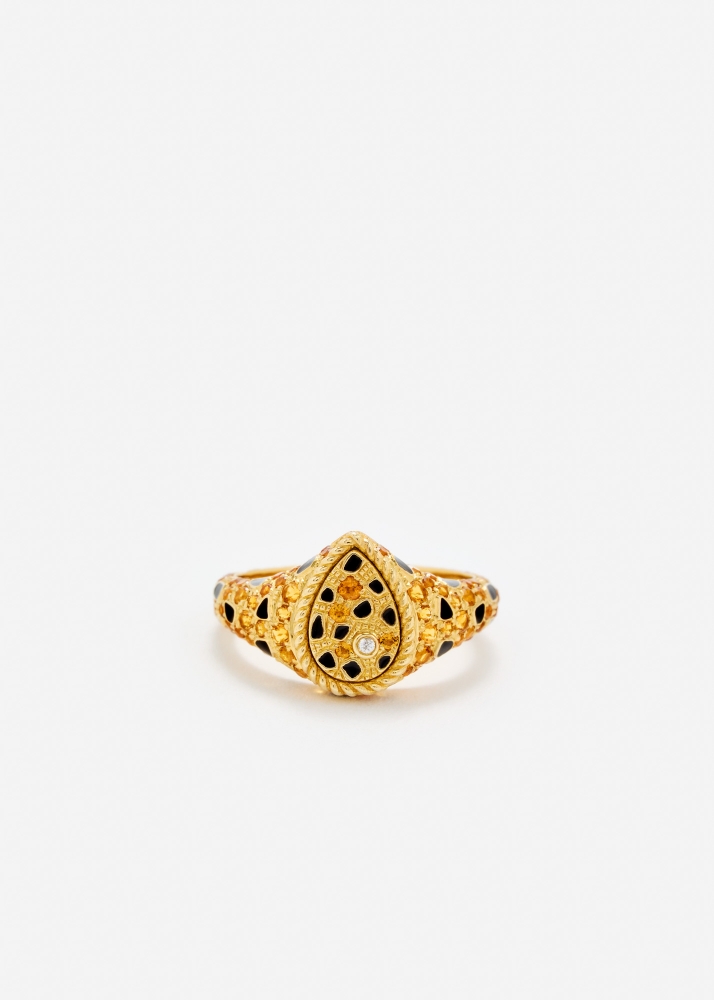 MINI CHEVALIÈRE POIRE LYNX OR JAUNE