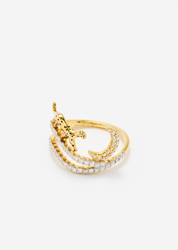 BAGUE RÊVES ÉTOILÉS DIAMANTS OR JAUNE