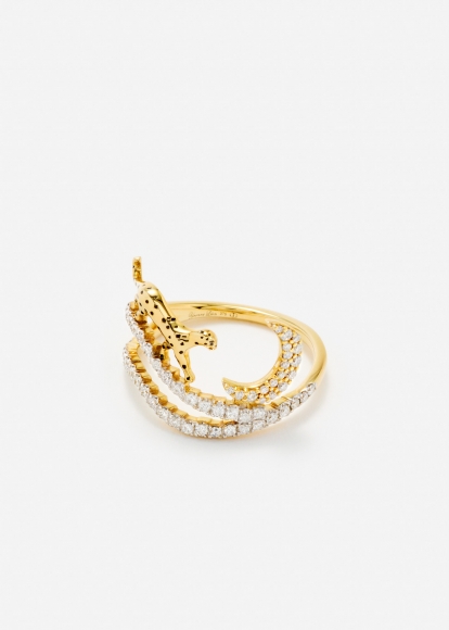 BAGUE RÊVES ÉTOILÉS DIAMANTS OR JAUNE