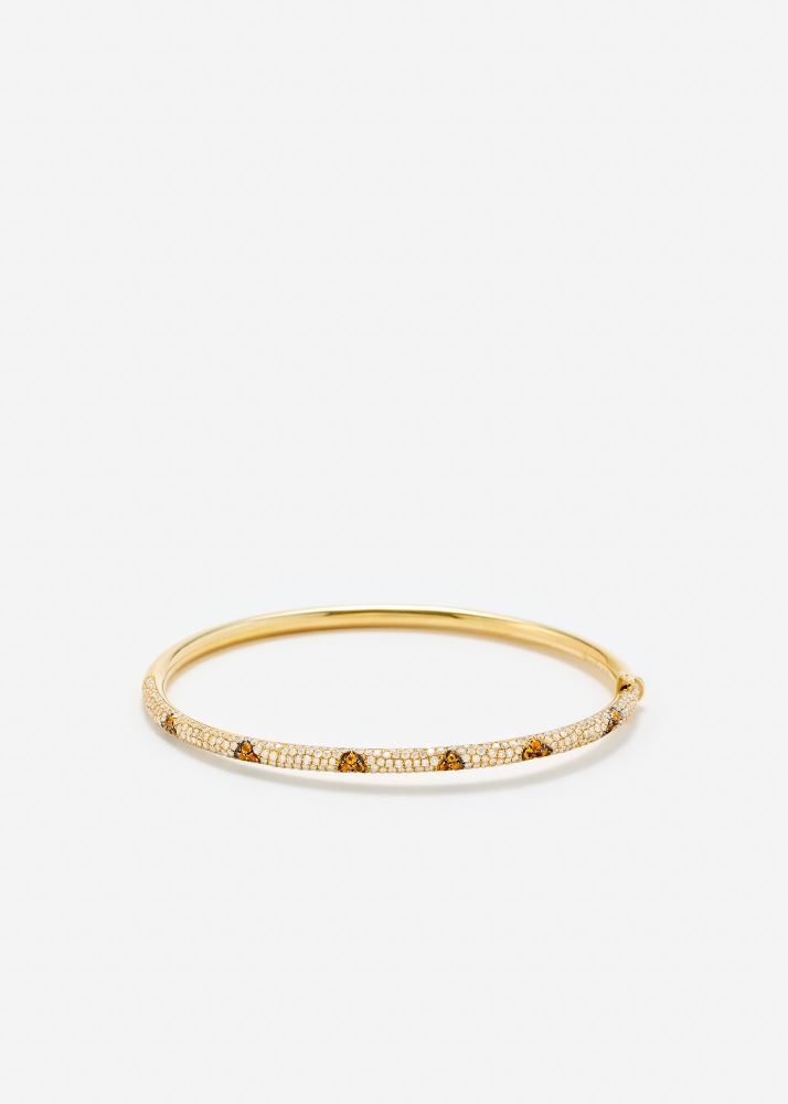BRACELET JONC LÉOPARD OR JAUNE