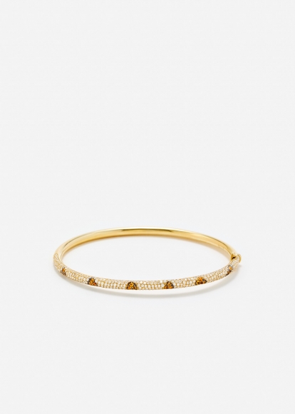 BRACELET JONC LÉOPARD OR JAUNE