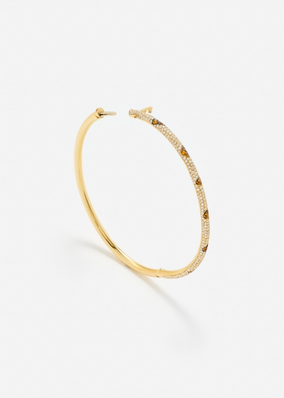 BRACELET JONC LÉOPARD OR JAUNE