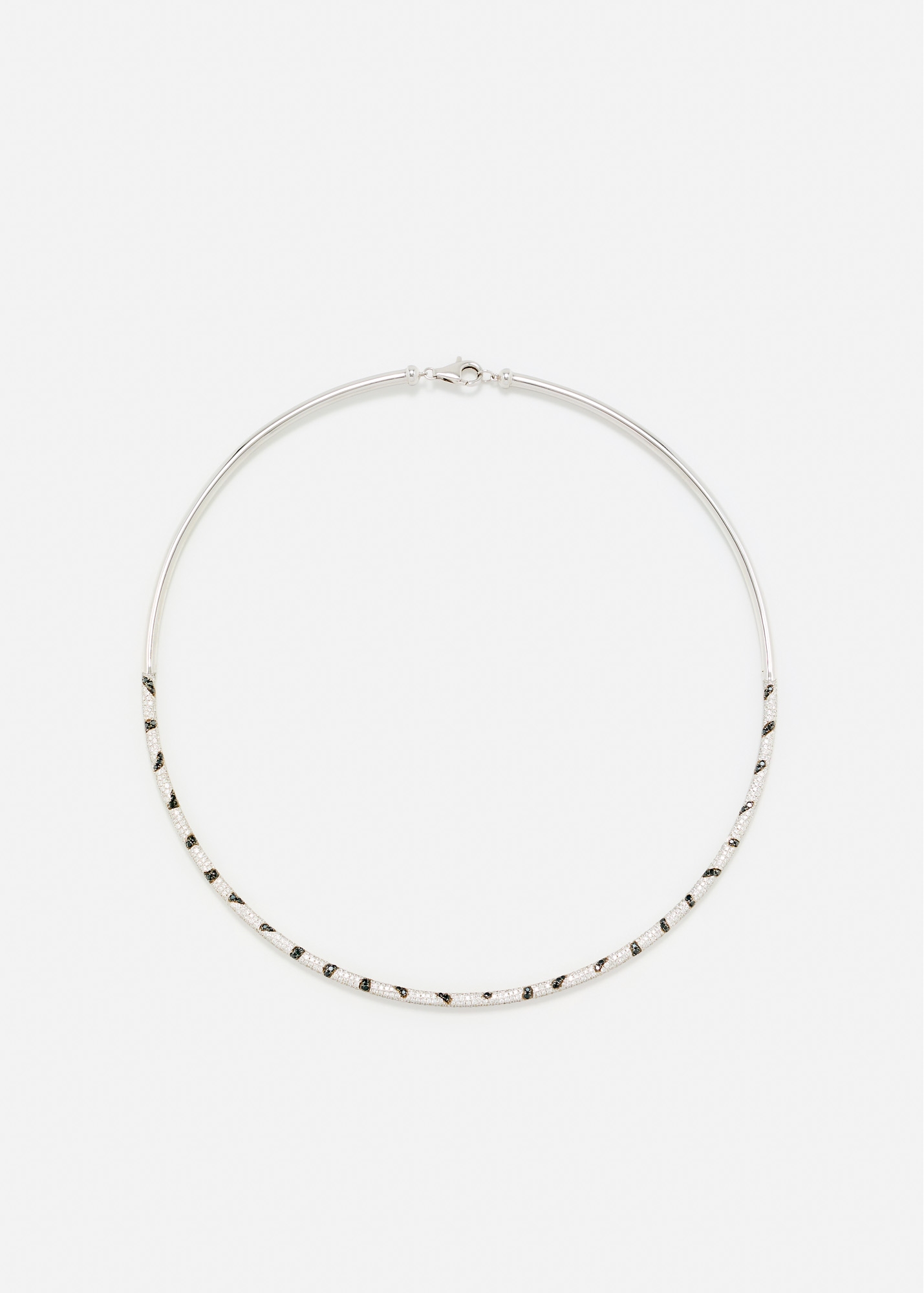 COLLIER TORQUE ZÈBRE OR BLANC