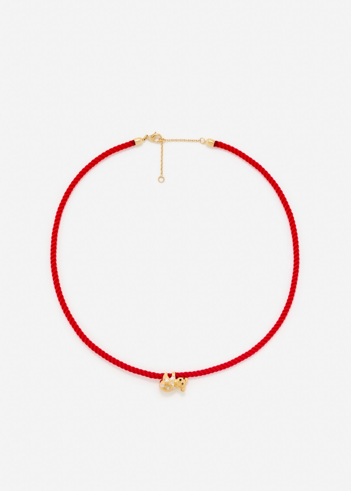 COLLIER KOALA ROUGE OR JAUNE