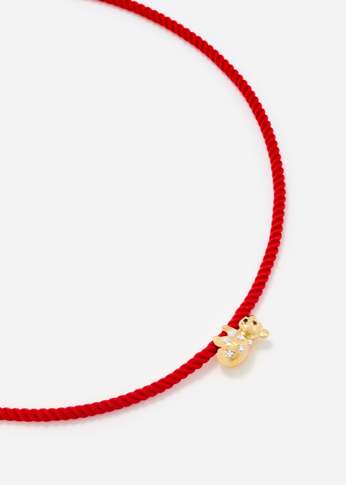 COLLIER KOALA ROUGE OR JAUNE