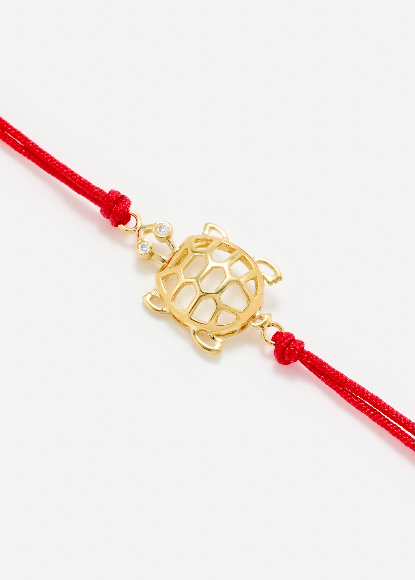 BRACELET FIL TORTUE ROUGE OR JAUNE