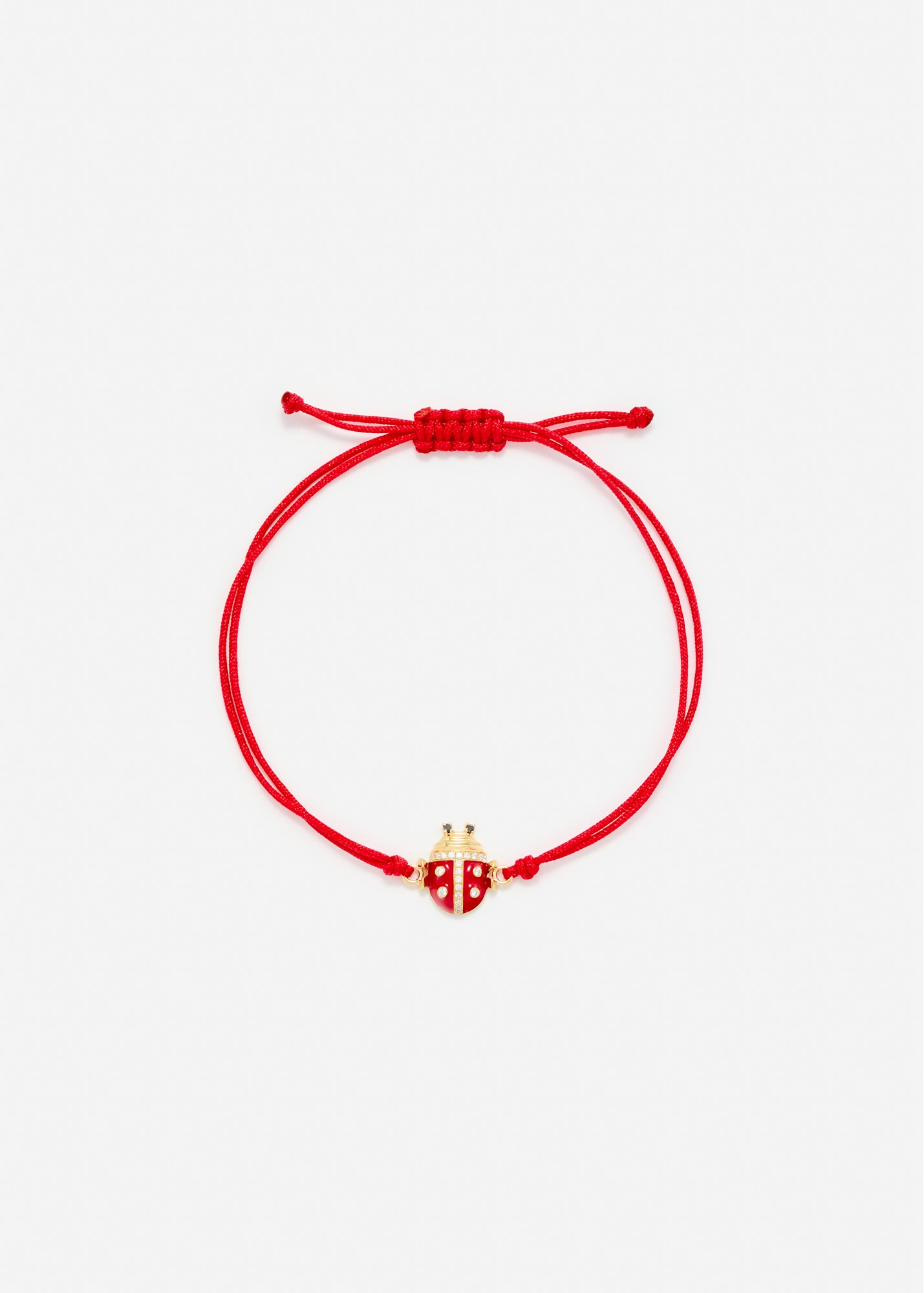 BRACELET FIL COCCINELLE ROUGE OR JAUNE