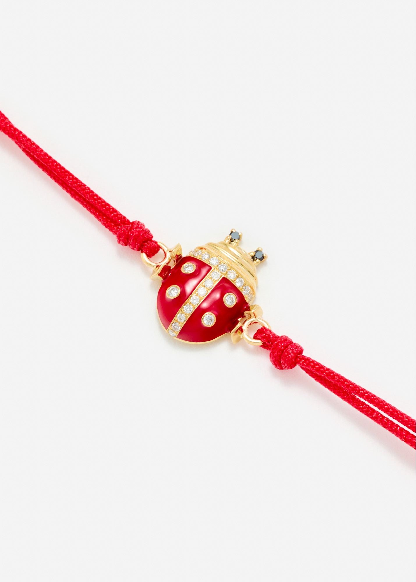 broche coccinelle couleur or émail rouge noir bijou rétro 2615