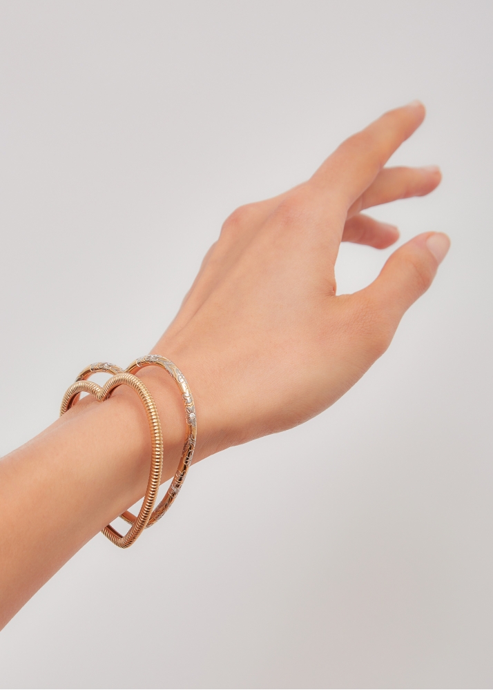 BRACELET JONC COEUR BERLINGOT OR JAUNE