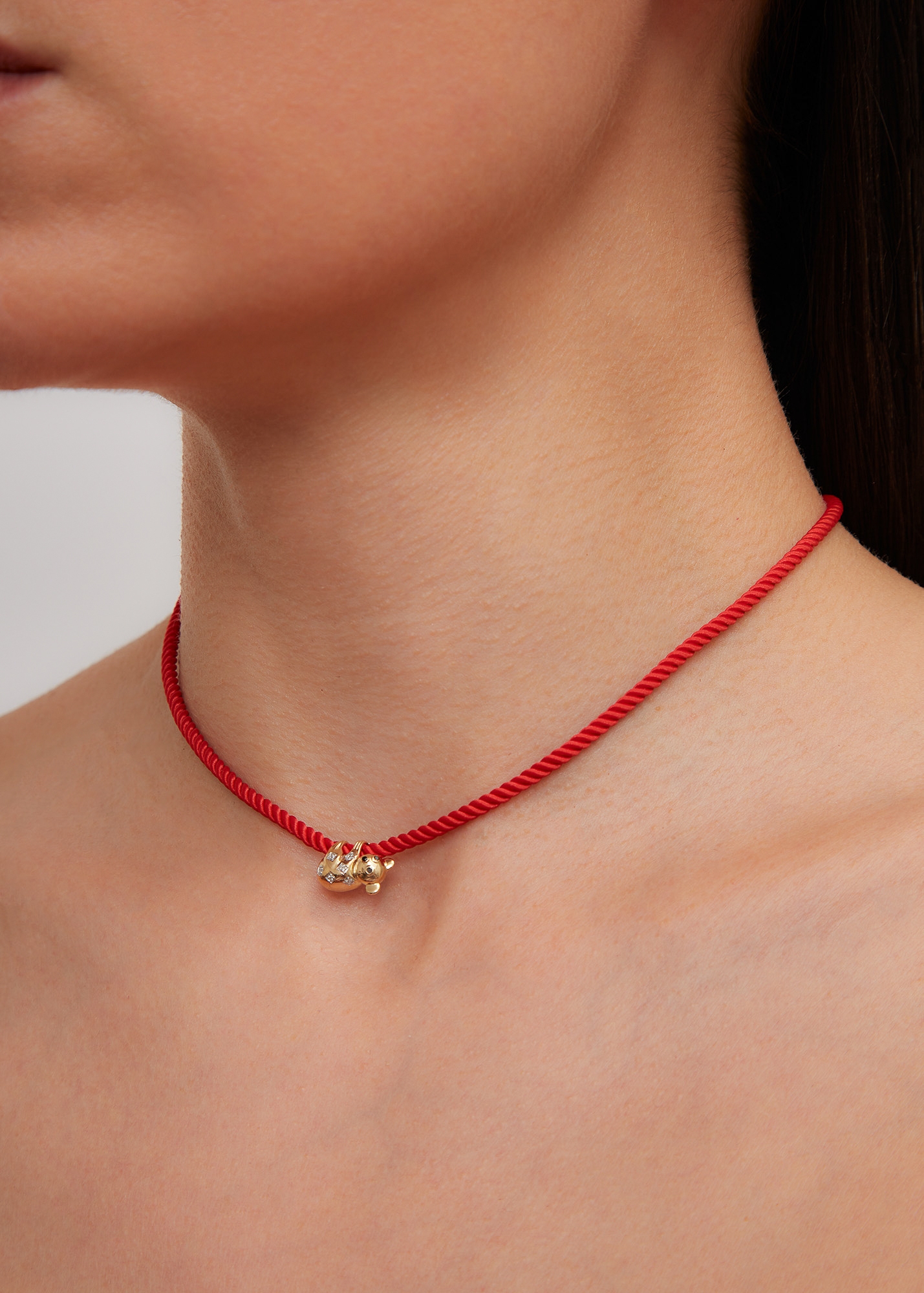 COLLIER KOALA ROUGE OR JAUNE