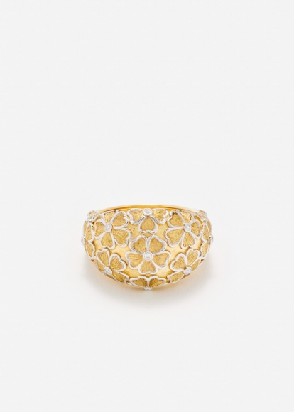 BAGUE DÔME FLEURIE 2 ORS