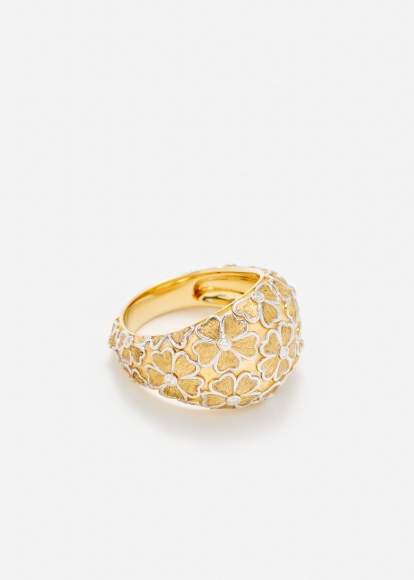 BAGUE DÔME FLEURIE 2 ORS