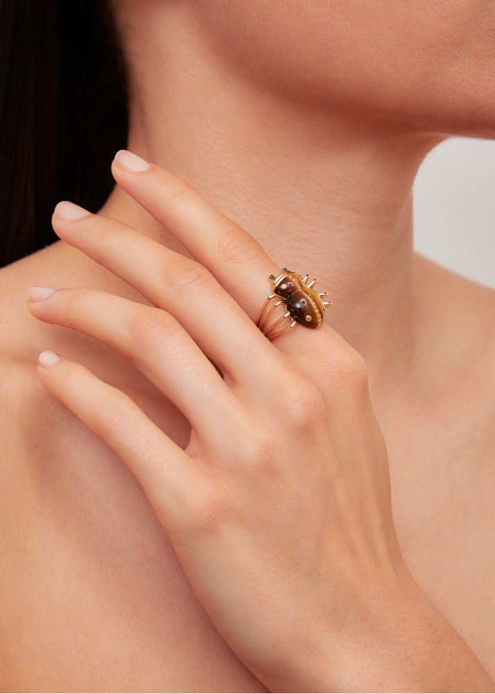 BAGUE ARAIGNÉE OR JAUNE