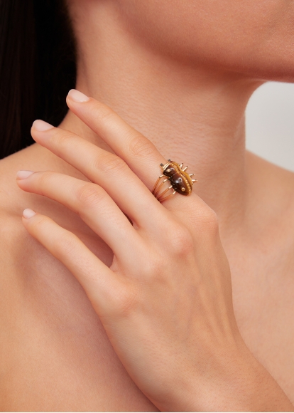 BAGUE ARAIGNÉE OR JAUNE