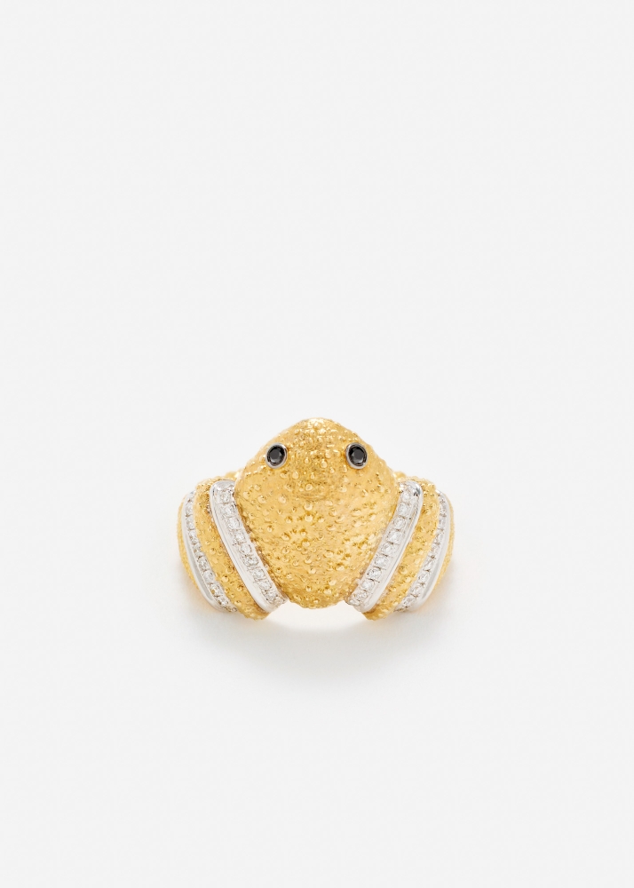 BAGUE GRENOUILLE GOLD OR JAUNE