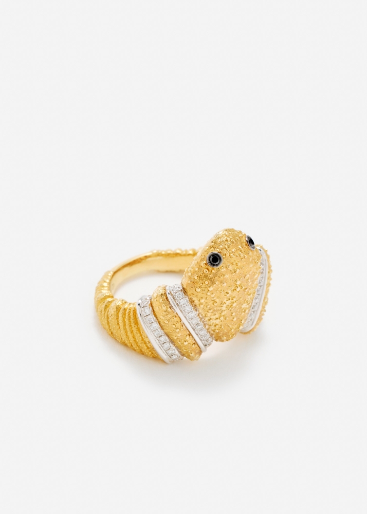 BAGUE GRENOUILLE GOLD OR JAUNE