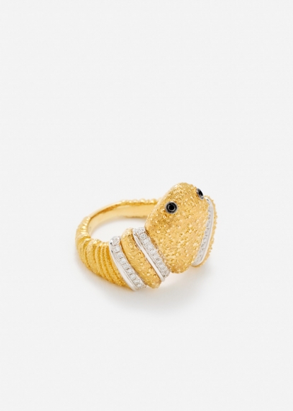 BAGUE GRENOUILLE GOLD OR JAUNE