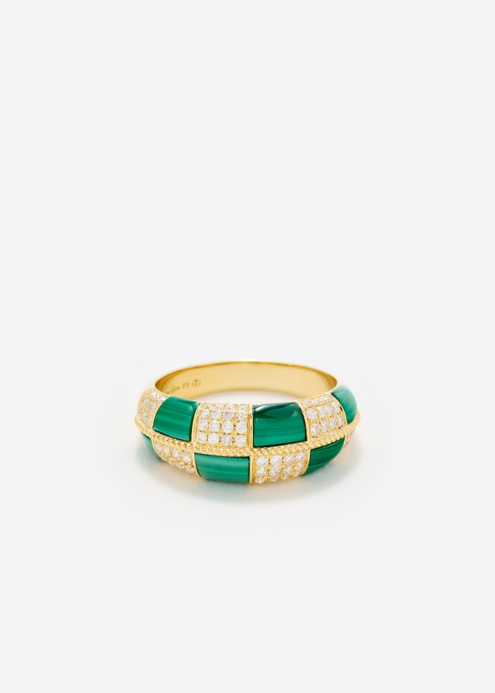 ALLIANCE DAMIER MALACHITE OR JAUNE