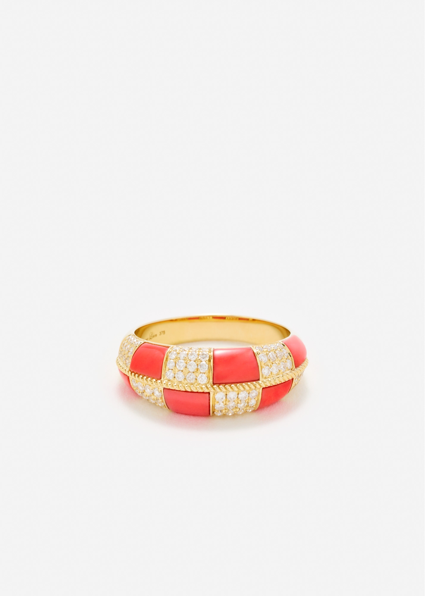 ALLIANCE DAMIER CORAIL OR JAUNE