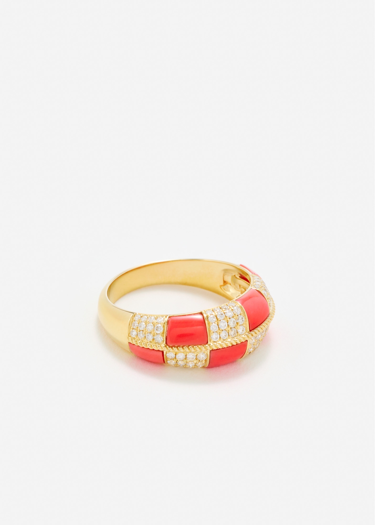 ALLIANCE DAMIER CORAIL OR JAUNE