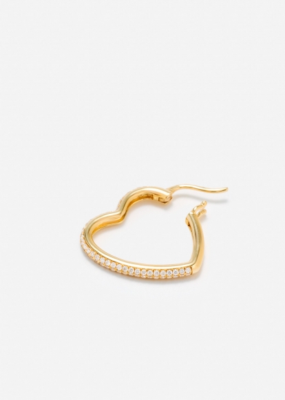 CRÉOLE COEUR DIAMANTS OR JAUNE